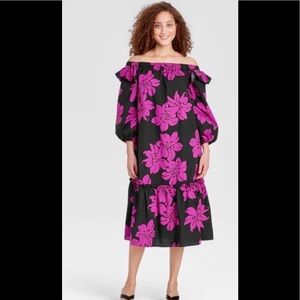 Who What Wear Balloon Sleeve Dress NWT